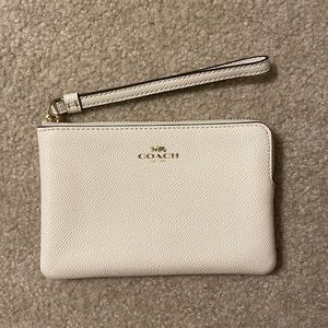 Coach White Wristlet